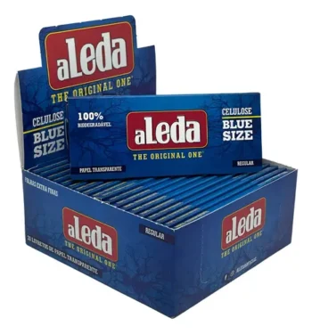CAIXA DE SEDA ALEDA CELULOSE AZUL/BLUE SIZE C/ 20
