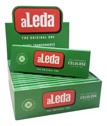CAIXA DE SEDA ALEDA CELULOSE VERDE KING SIZE C/ 20