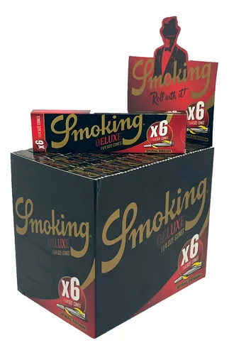 CAIXA DE SEDA SMOKING DELUXE CONE X6 C/ 30