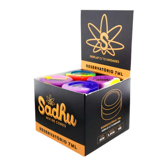 CAIXA DE SLICK DE SLICONE SADHU 7ML COLORIDO C/12