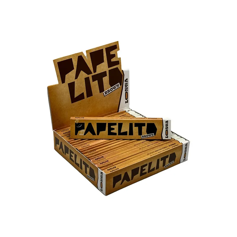 CAIXA DE SEDA PAPELITO LONGA BROWN C/ 25