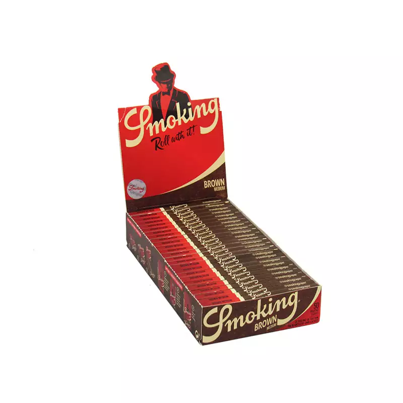 CAIXA DE SEDA SMOKING BROWN 1/4 C/ 25