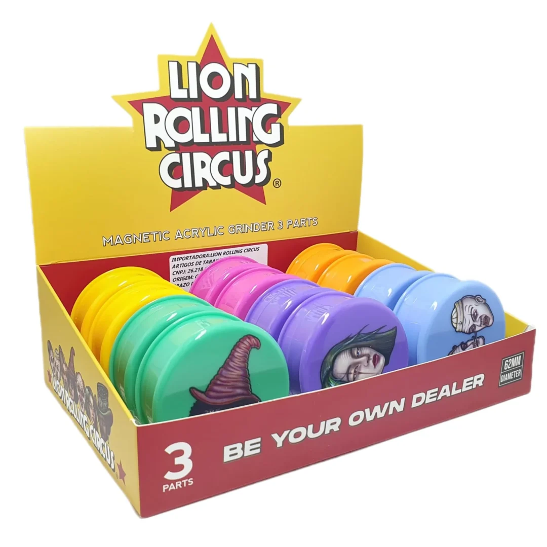 CAIXA DE DICHAVADOR ACRILICO LION ROLLING CIRCUS C/ 12