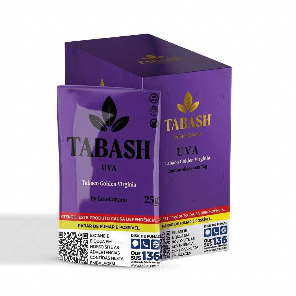 CAIXA DE TABACO TABASH SABORIZADO 25G C/ 6