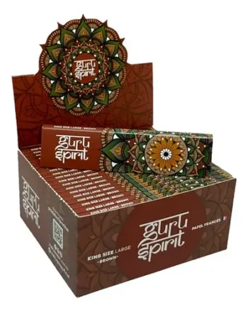CAIXA DE SEDA GURU SPIRIT MARROM LARGE C/ 40