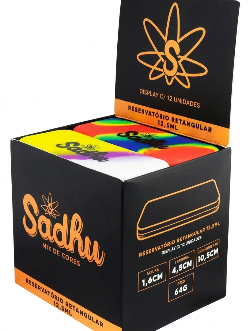 CAIXA DE SLICK DE SILICONE SADHU C/ ESPATULA C/ 12