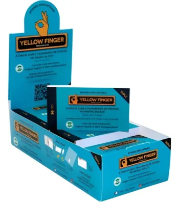 CAIXA DE PITEIRA YELLOW FINGER TRIPPLE COTTON CELULOSE C/20