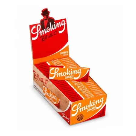 CAIXA DE SEDA SMOKING ORANGE 1/4 C/ 25