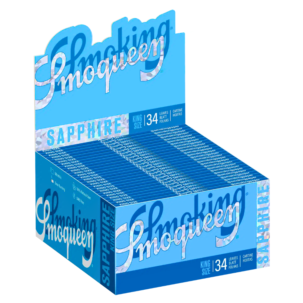 CAIXA DE SEDA SMOKING EDIÇÃO SHAPPIRE BRANCA C/ 50