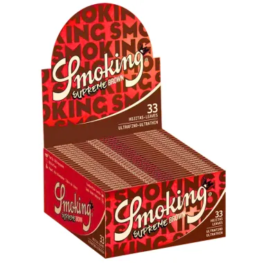 CAIXA DE SEDA SMOKING SUPREME BROWN C/ 50