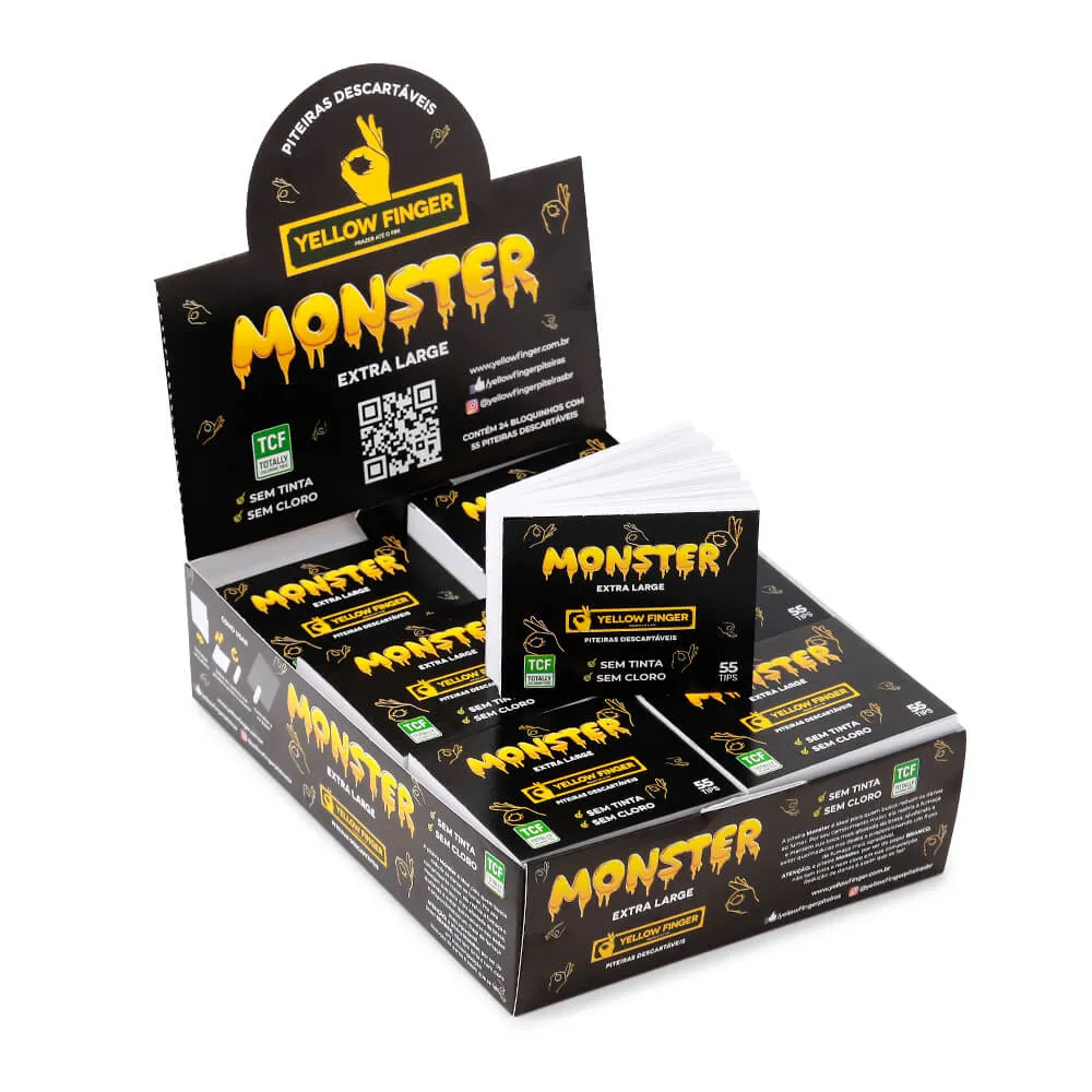 CAIXA DE PITEIRA YELLOW FINGER EDIÇÃO MONSTER C/24