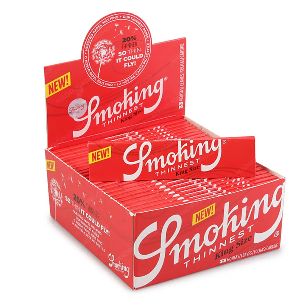 CAIXA DE SEDA SMOKING THINNEST BRANCA C/ 50